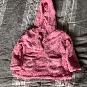 Kidgets Girls Pink Fuzzy Hoodie with Pockets